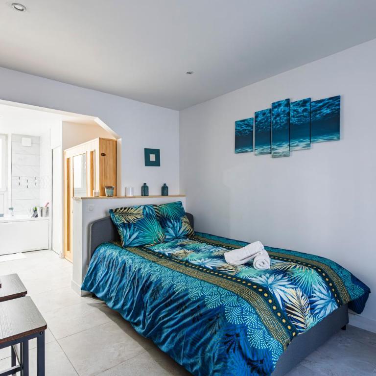 Cocon Privé pour 2 Personnes Jacuzzi, Sauna, Wi-Fi & Climatisation - Apartment mit 1 Schlafzimmer - 5