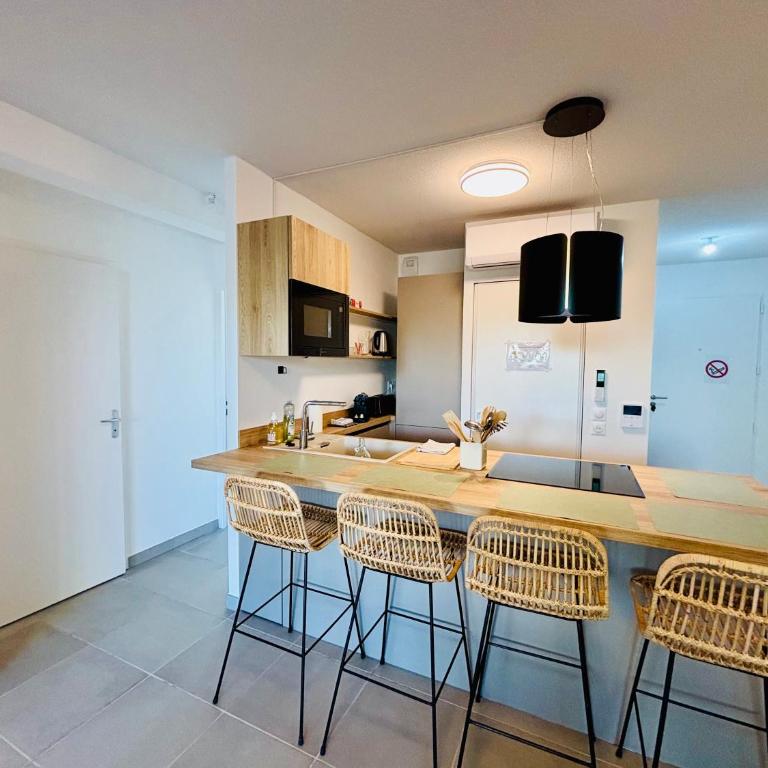 Nice apartment with garden direct access to beach,Parking free - Appartement 2 Chambres avec Terrasse - 15