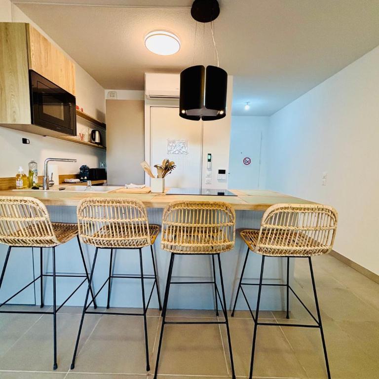 Nice apartment with garden direct access to beach,Parking free - Appartement 2 Chambres avec Terrasse - 23