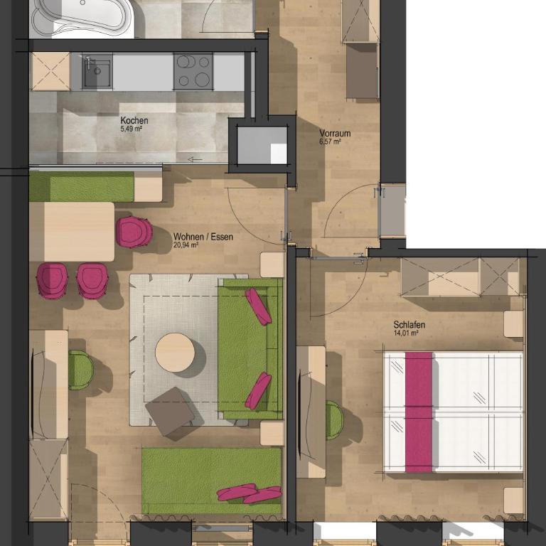 Hotel Dominic - Apartment mit 1 Schlafzimmer und Balkon - 1