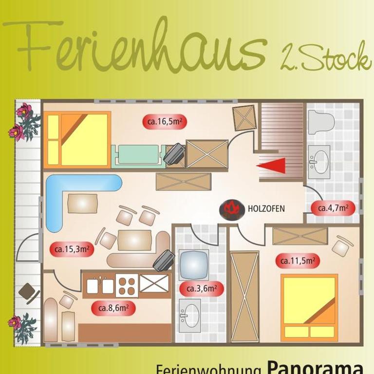 Ferienhof Kohler - Apartment mit 2 Schlafzimmern und Bergblick - 18