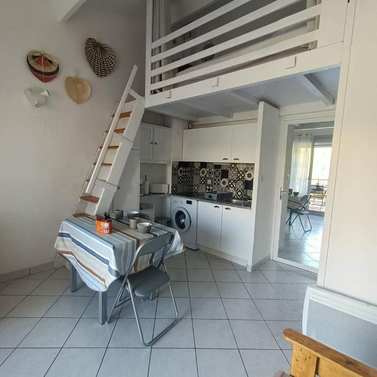 Appartement T2 Cabine, mezzanine Saint Pierre la mer 4oliv41 - Apartamento con terraza - 8