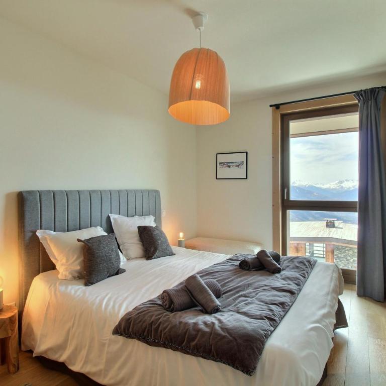 ARC 1600, Résidence Premium LE RIDGE, Appartement 07 personnes Duplex Vue Montagne - Ski aux pieds - Sauna, Hammam, Piscine intérieure chauffée, Salle de sport & fitness - Apartment mit 2 Schlafzimmern und Bergblick - 16