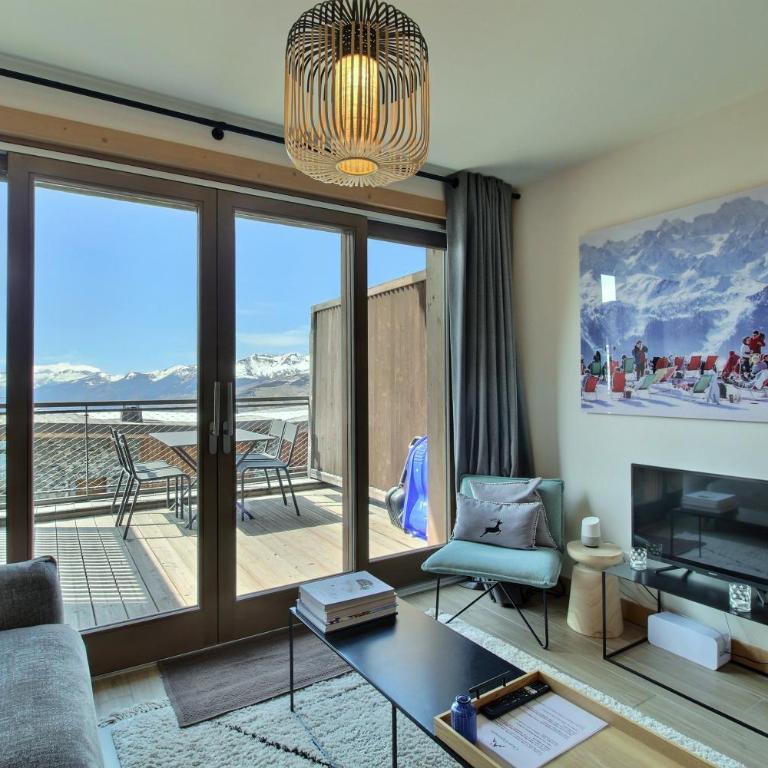 ARC 1600, Résidence Premium LE RIDGE, Appartement 07 personnes Duplex Vue Montagne - Ski aux pieds - Sauna, Hammam, Piscine intérieure chauffée, Salle de sport & fitness - Apartment mit 2 Schlafzimmern und Bergblick - 1