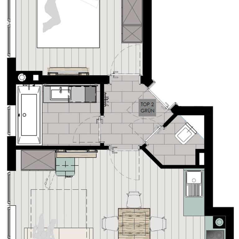 DAHUAM SUITES GERLOS Ski in Appartements mit BalkonITerrasse - One-Bedroom Apartment with Garden - 9