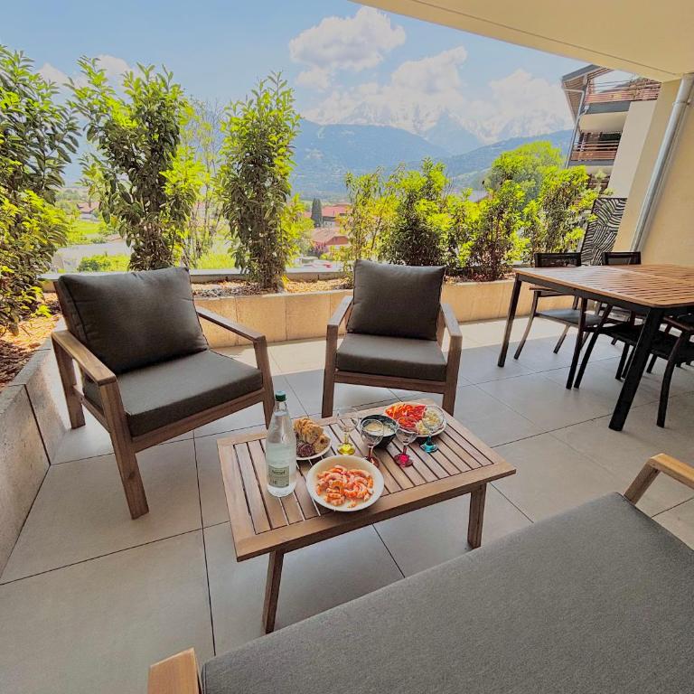 Panorama Mont-Blanc - grande terrasse, linge de maison, wifi, parking privé, cuisine équipée - 2 personnes - Chambre Double - Vue sur Montagne - 3