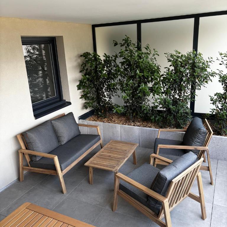 Panorama Mont-Blanc - grande terrasse, linge de maison, wifi, parking privé, cuisine équipée - 2 personnes - Chambre Double - Vue sur Montagne - 6