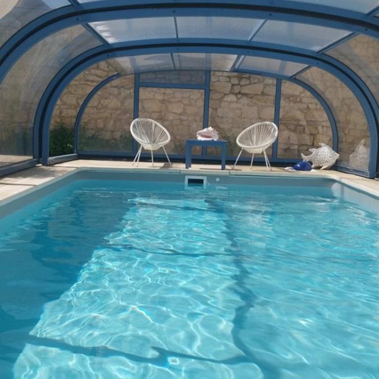 Chambre bleue avec accès plage - Chambre Double - 14