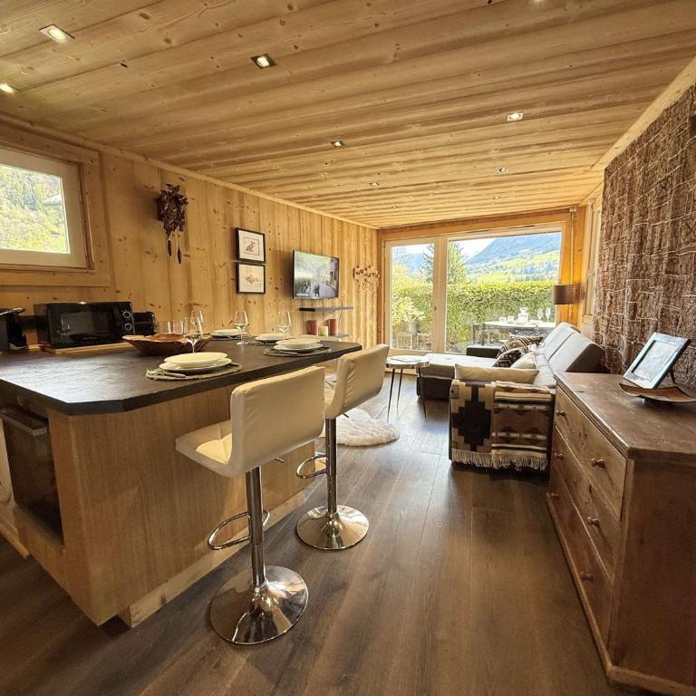 Studio Cabine à Praz-sur-Arly, 4 pers, proche pistes et village, parking et extérieur privé - Appartement 1 Chambre - 9