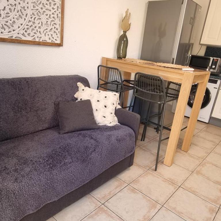BORD DE MER, 5 min à pied de la plage, WIFI, TRES JOLI APPARTEMENT MAISONNETTE 4 COUCHAGES, - Appartamento con 1 Camera da Letto - 9