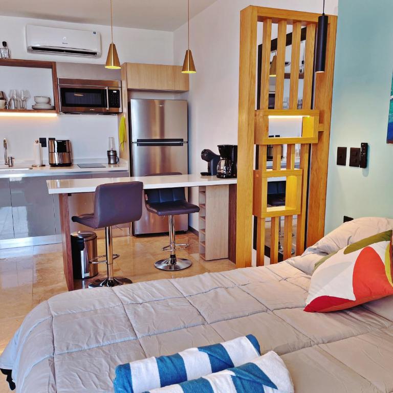 New Studio with King Bed and Balcony in 4thFloor - Studio-Apartment mit Balkon - 4