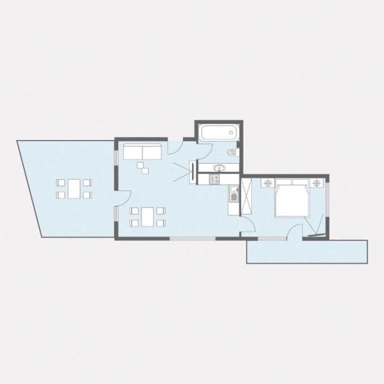 Bergschnucke homes - Ski In & Ski Out - Apartment mit 1 Schlafzimmer und Balkon - 3