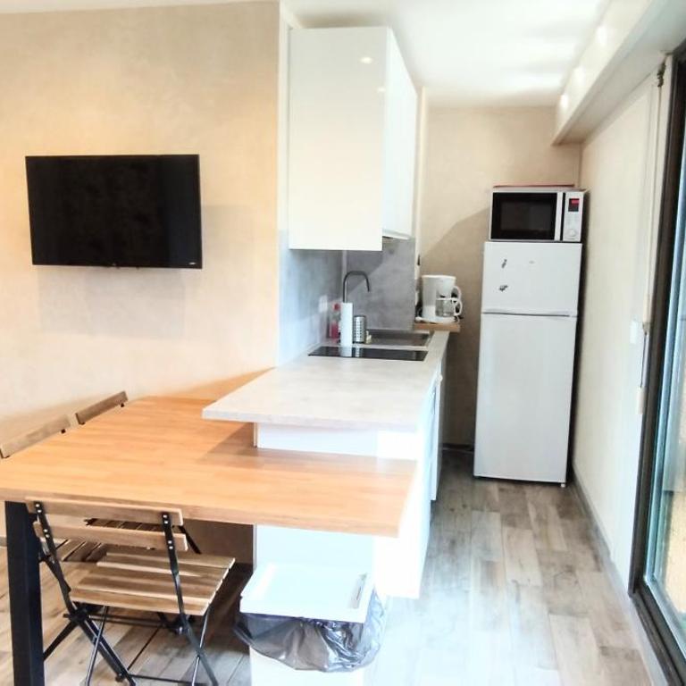 LA MER appartement climatisé,à10mn à pieds de la plage, chambre et coin nuit, grand patio et parking privé - Appartement - 10