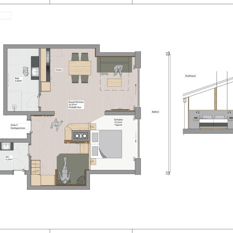 Gästehaus beim Foidlmoar Familie Höflinger - Apartment mit 1 Schlafzimmer und Gartenblick - 9