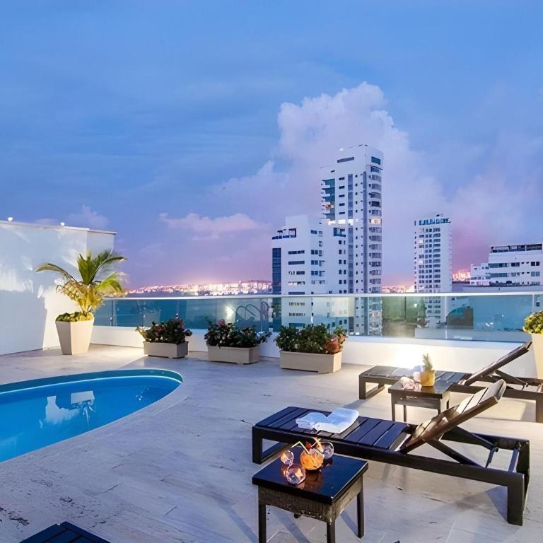 SeaView Apartment in Castillogrande – Rooftop Pool - 2BR + 2Bath - Two-Bedroom Apartment with Balcony and Sea View - 1
