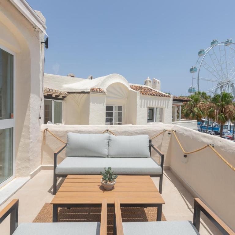 Sea View Benalmadena, Puerto Marina 2BR Terrace - Two-Bedroom Apartment with Harbor View - 8