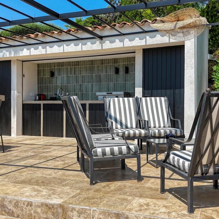 "La Chantyviere" Villa vue Exceptionnelle 180 degrés sur Golf Tropez, accès plage privée - Villa con piscina privada - 78