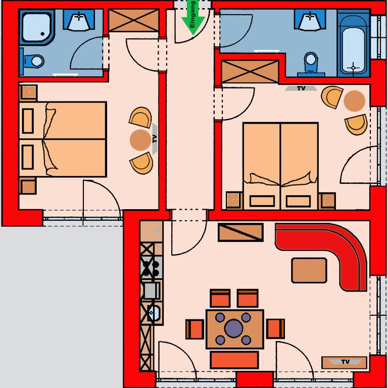 Appartements Andy - Apartment mit 2 Schlafzimmern - 5