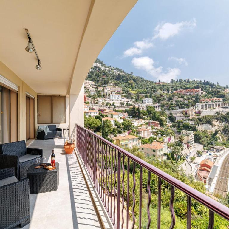 MY CASA - VILLEFRANCHE RESTANQUES - Panoramic sea view 2 bedrooms Swimming pool - Appartement - 40