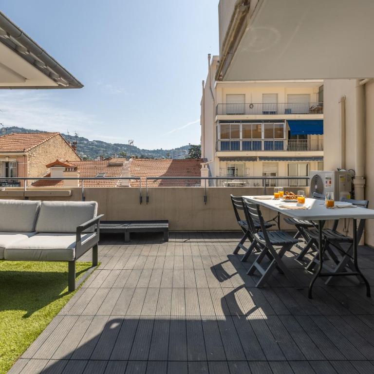 LB Vacation Rentals I A Quiet Place with Terrace in the Heart of Cannes - Apartment mit 1 Schlafzimmer - 11