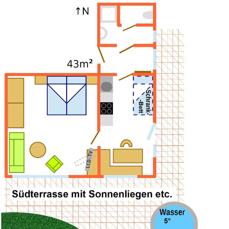 Ferienwohnungen Lind - Apartment mit Gartenblick - 2