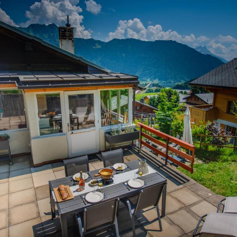 Chalet spa avec terrasses et vue panoramique - Apartment mit 2 Schlafzimmern - 94