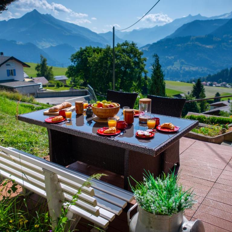 Chalet spa avec terrasse et vue alpine - Apartment mit 2 Schlafzimmern mit Balkon und Terrasse - 30