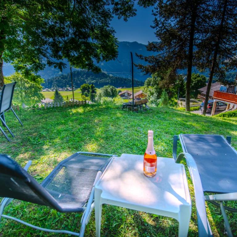 Chalet spa avec terrasse et vue alpine - Apartment mit 2 Schlafzimmern mit Balkon und Terrasse - 9