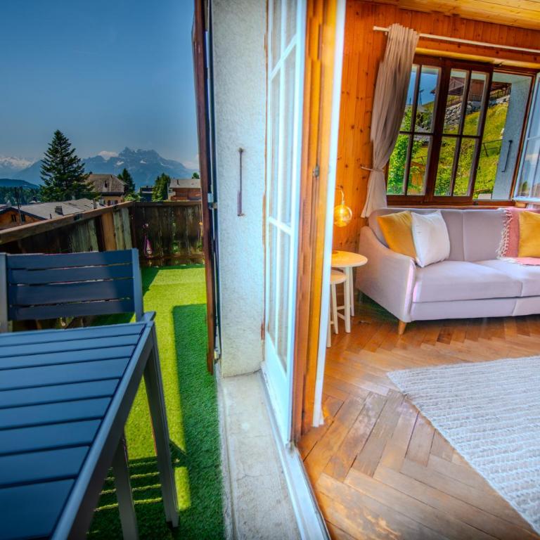Chalet spa avec terrasse et vue alpine - Apartment mit 2 Schlafzimmern mit Balkon und Terrasse - 33