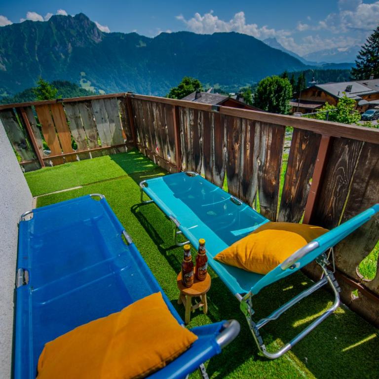 Chalet spa avec terrasse et vue alpine - Apartment mit 2 Schlafzimmern mit Balkon und Terrasse - 7