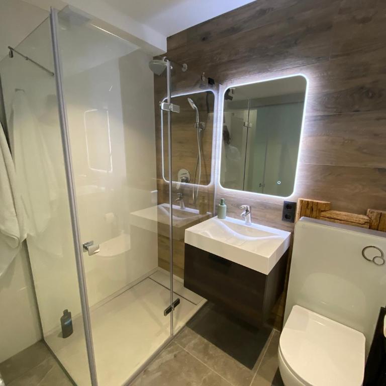 Grubhof Schlosspark, Chalet-Stil mit Pool und Bergblick - Air Conditioner - Apartment mit 1 Schlafzimmer - 12
