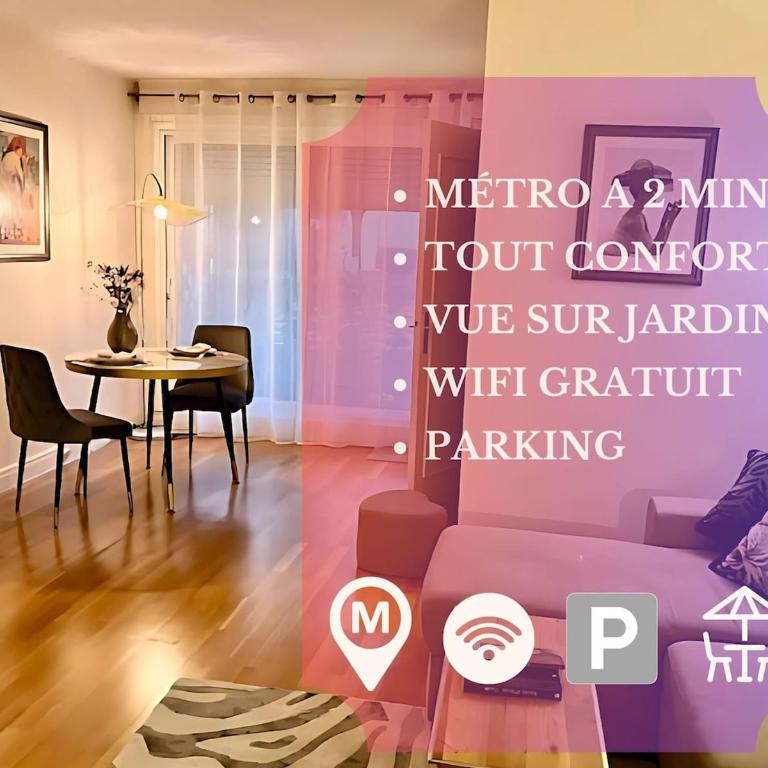 L'écrin du 12- Studio élégant sur jardin avec parking - Appartement 1 Chambre - 1