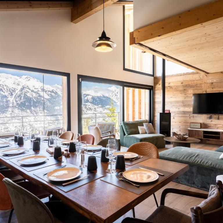 Chalet neuf à La Plagne, accès direct aux pistes, sauna, parking, 5 chambres - FR-1-755-39 - Chalet - 8