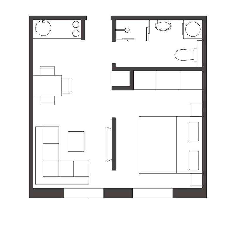 Dachstudios mit Schrägen & Charakter- Kalina & Lian - Apartment mit 1 Schlafzimmer - 12