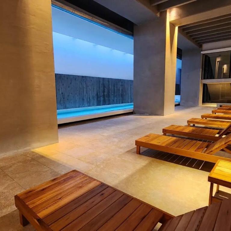 Increíble Estudio Moderno Piso 12 con Vista al Mar, Pileta, Cochera a Pasos del Mar - One-Bedroom Apartment - 11