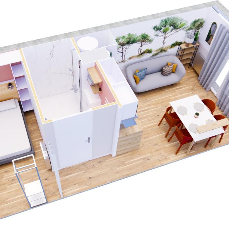 A L'ombre des Pins, Appartement neuf, élégant, Parking gratuit, Netflix, au calme à 100m de l'océan - Appartement 1 Chambre - 38