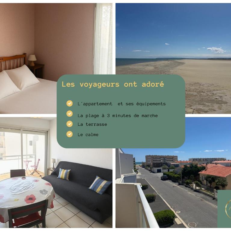 T2 traversant, 2 balcons, 4 pers, proche plage - Appartement 1 Chambre - 1
