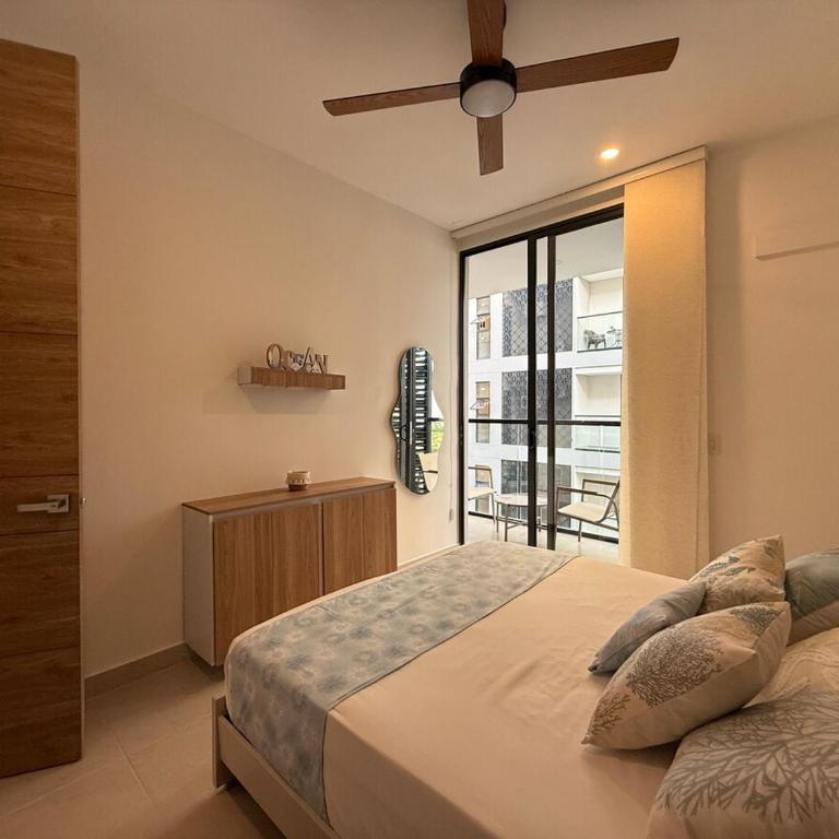 Lujoso Apto con Espectacular vista al Mar AC WiFi a 8 min aeropuerto Playa Bello Horizonte - Apartamento de 1 dormitorio - 18