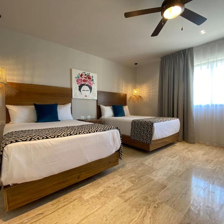 Luxe Jungle Retreat with Private Terrace & Jacuzzi in Aldea Zama - Two-Bedroom Deluxe Apartment - 16