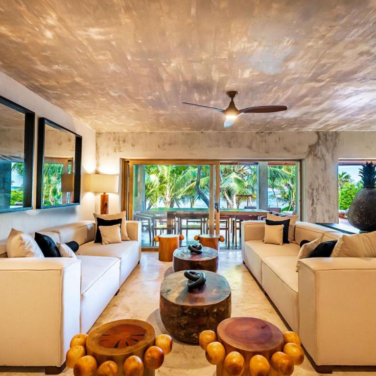 Beachfront Tankah 3 villa for 18 guests! - Villa - 53