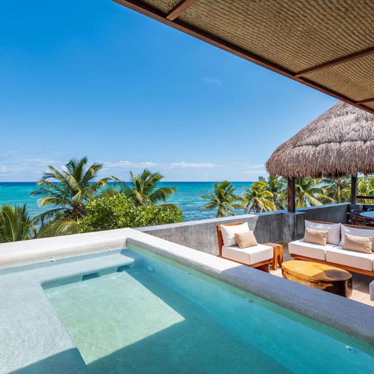 Beachfront Tankah 3 villa for 18 guests! - Villa - 69