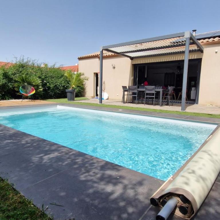 Les Nouettes Bleues - Maison 4 étoiles- 3 chambres - piscine & plage - Haus mit 3 Schlafzimmern - 1