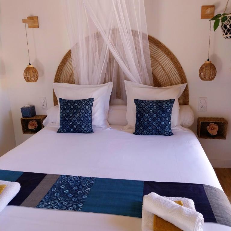 Chambres d'hôtes "Chez Lyly et Juju" Piscine&Sauna Parking Gratuit - Suite Lit Queen-Size - Vue sur Piscine - 12