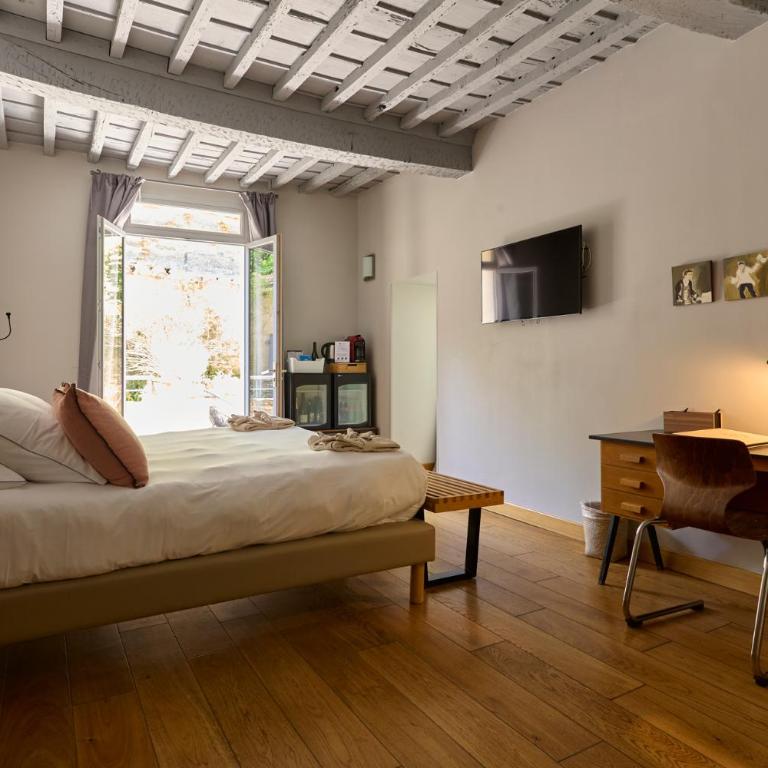 Boutique Hôtel Entraigues - Chambre Double Supérieure de Luxe avec Terrasse - 8