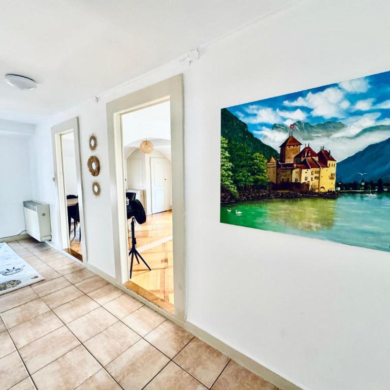 Historic House Aigle - Lake & Alps - Garden & BBQ - Apartment mit 2 Schlafzimmern und Bergblick - 31