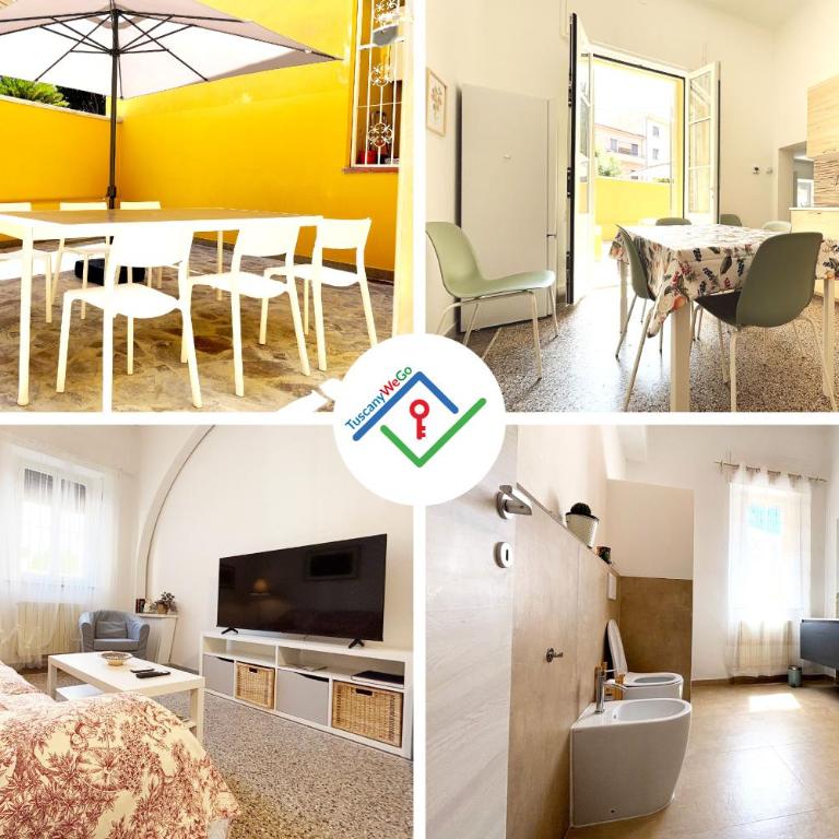 Domus Mazzini Pisa Centro - 6 Ospiti, 2 Bagni, 3 Camere, Patio Privato - 5 minuti dalla Stazione Treni - Appartamento con 3 Camere da Letto - 10
