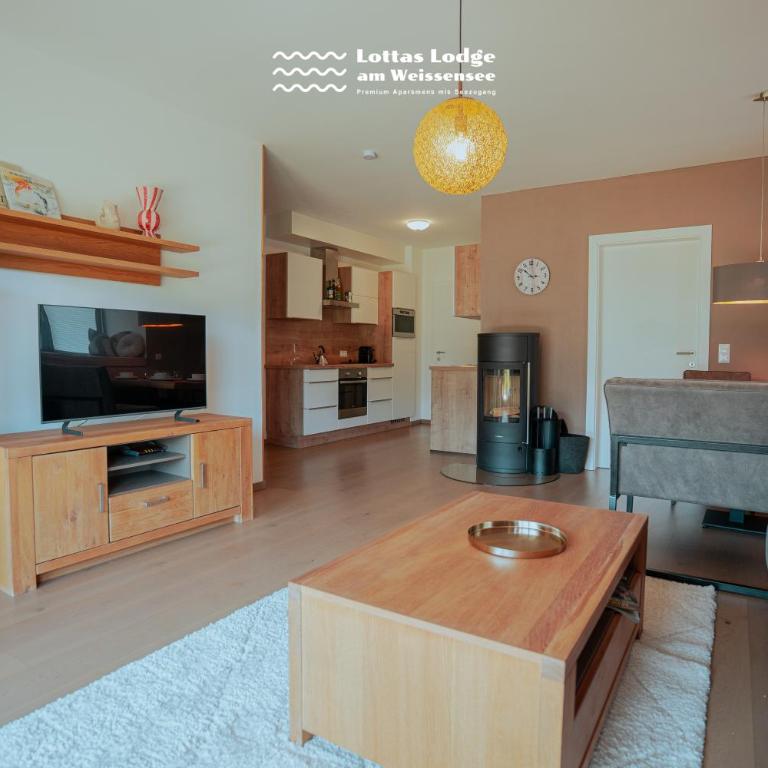 Lottas Lodge am Weissensee - Exklusive Ferienwohnung mit privatem Seezugang - Apartment mit 2 Schlafzimmern und Seeblick - 12