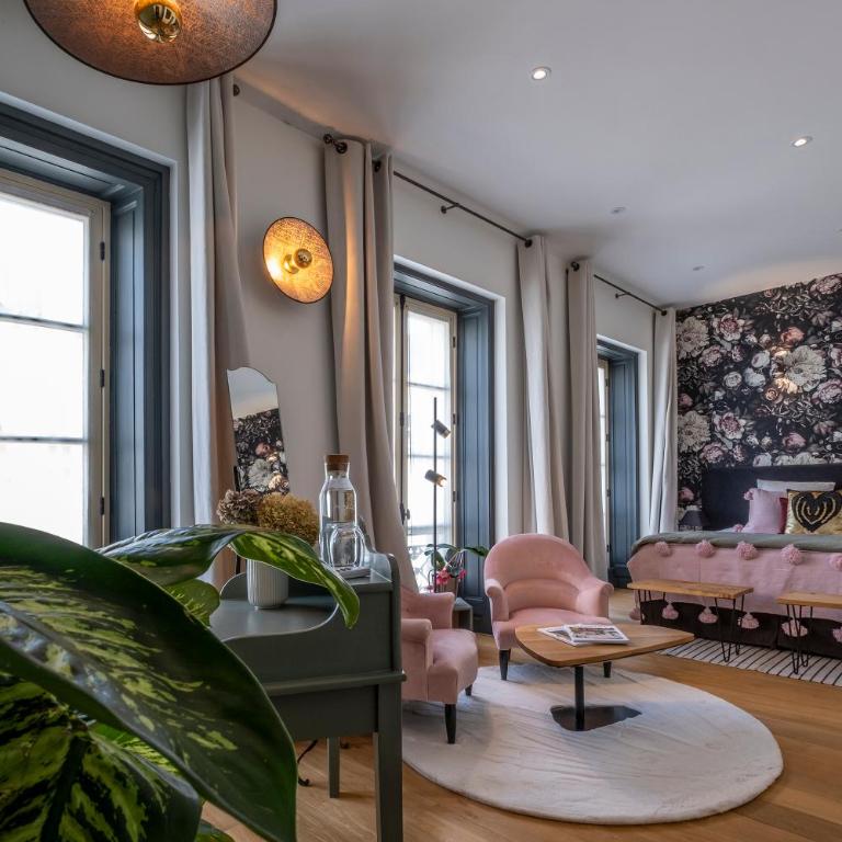 Escale Rochelaise, chambre avec access spa et sauna - Chambre Double avec Salle de Bains Privative - 1