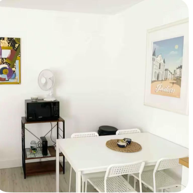 Studio bleu idéalement situé gare cœur de ville accès bus direct futuroscope - Appartement 1 Chambre - 11