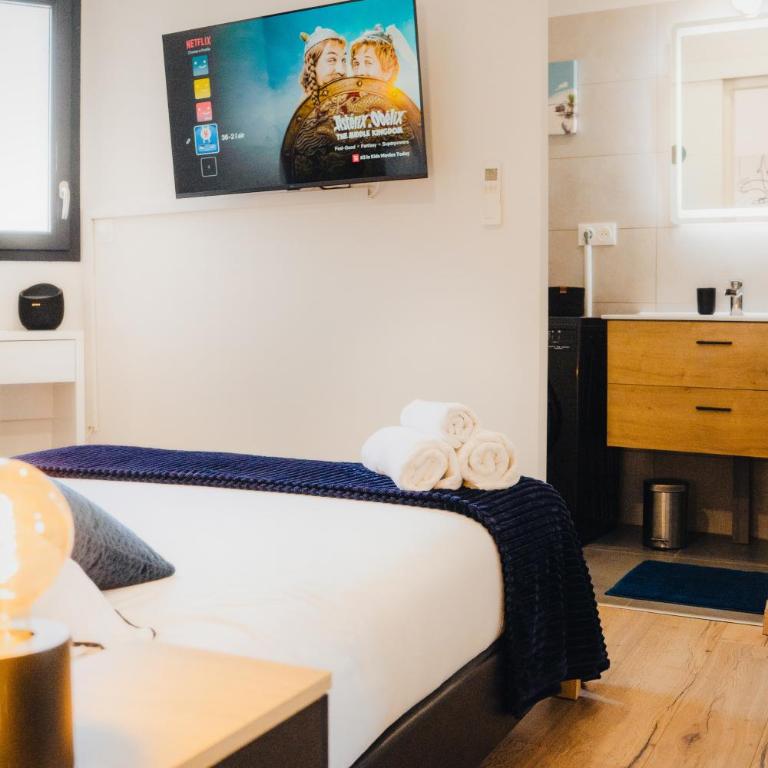 36 2 L AIR MARIN Penthouse CLIM FREE PARK Ecran géant NETFLIX Accès direct autoroute et plage - Maison 1 Chambre - 16
